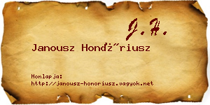 Janousz Honóriusz névjegykártya